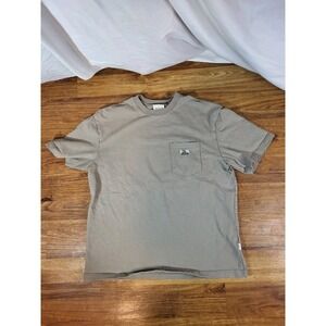 Nothomme Size Large 100% Cotton Heavy S/s Tee Shirt Beige
